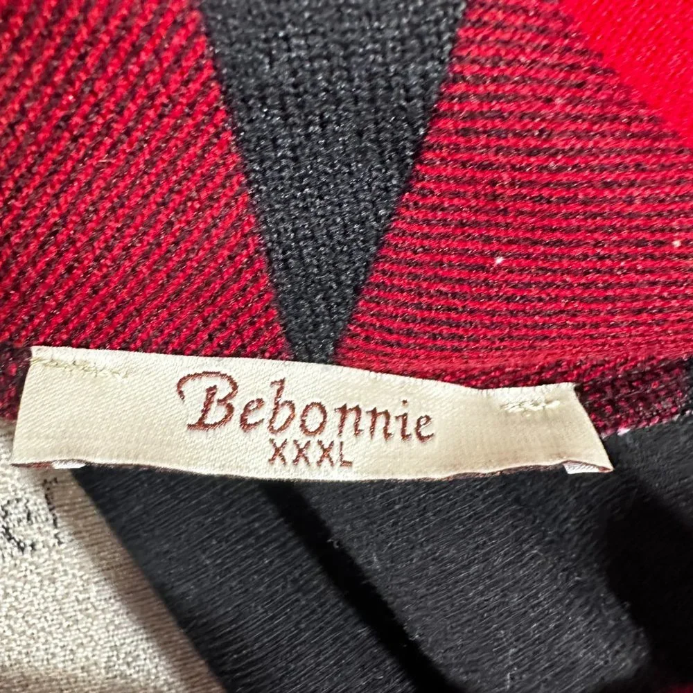 Bebonnie Buffalo Check Long Slv Cowl Neck Warm Splicing Tunic Top with Buttons - Picture 11 of 14